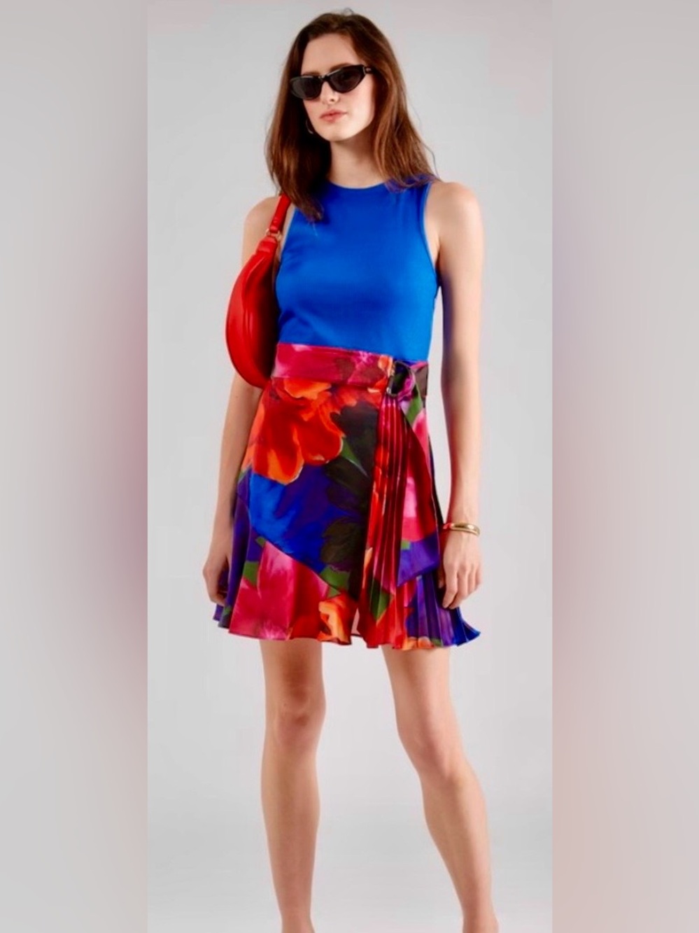 Ted Baker Sandiy Pleated Sleeveless Dress